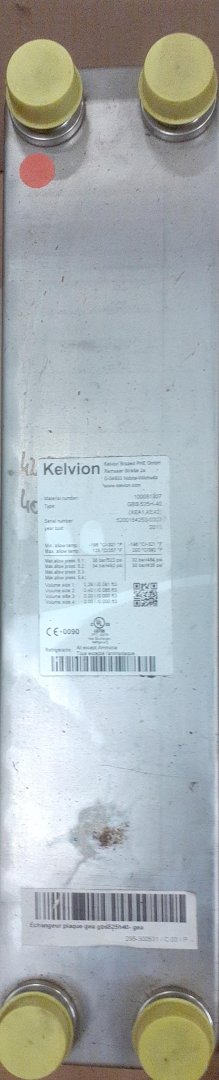 Echangeur à plaque KELVION GBS525H40 référence 100081307