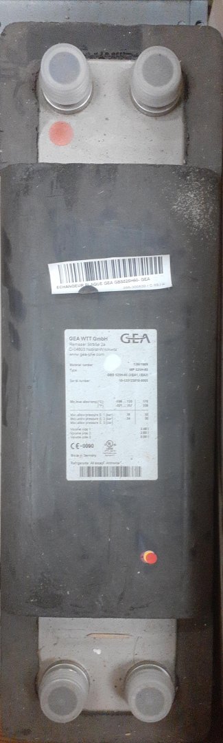 Echangeur à plaque KELVION GBS525H60 référence 1260109