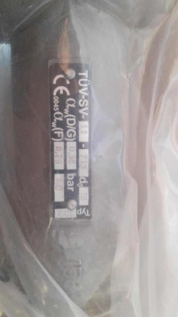 Soupape de sécurité NIEZGODKA SV162 16bar f015929, ø 16, Typ 30.2 DN25 PN40 form c